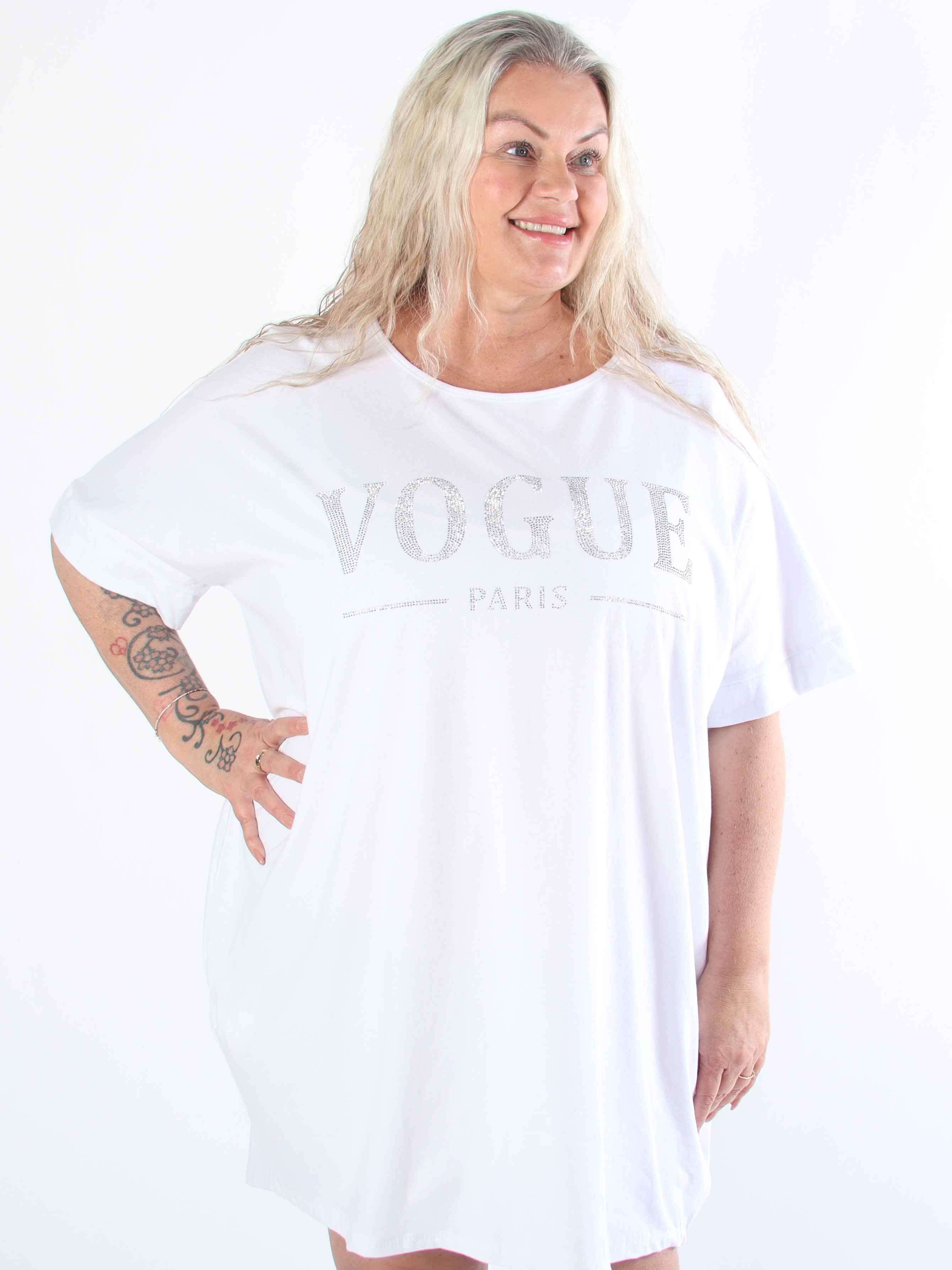 Mintu Dress - Plus size t-shirtklänning i bomull med slits